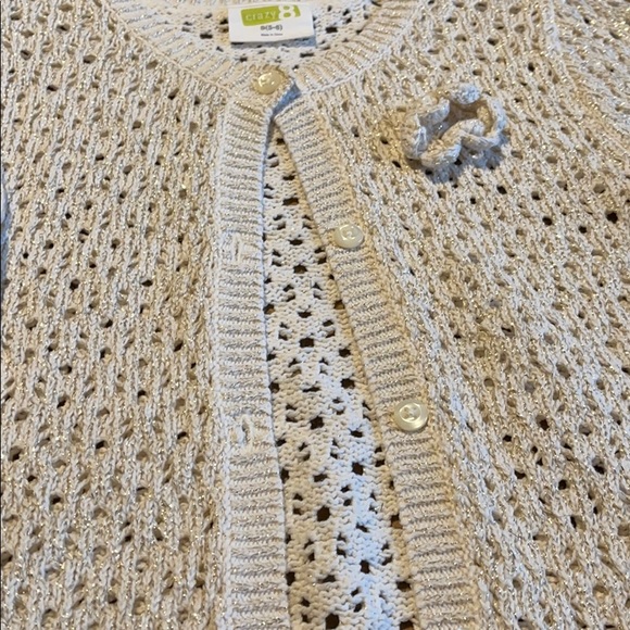 Crazy 8 cream and gold cardigan size 5-6 - Picture 8 of 8